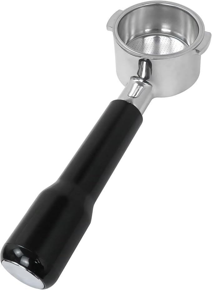 WELURE Bottomless Portafilter with Stainless Steel Filter Basket Fit 51 mm for Delonghi Dedica Style Series ECP3420/ECP3120/EC155/BCO430/EC260 Espresso Machine
