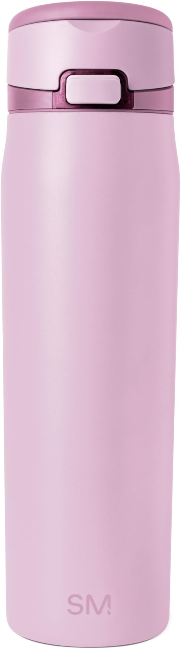 Simple Modern Mesa Loop Water Bottle with Covered Straw and Handle | 24oz Cup Holder Friendly Insulated Stainless Steel Bottles for Travel, Sports and School | Pink Champagne