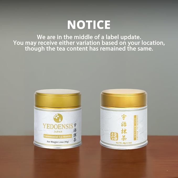 YEDOENSIS Ceremonial Uji Matcha - Japanese Green Tea Ceremonial Uji Matcha Powder, Vegan, Gluten-Free (40g)