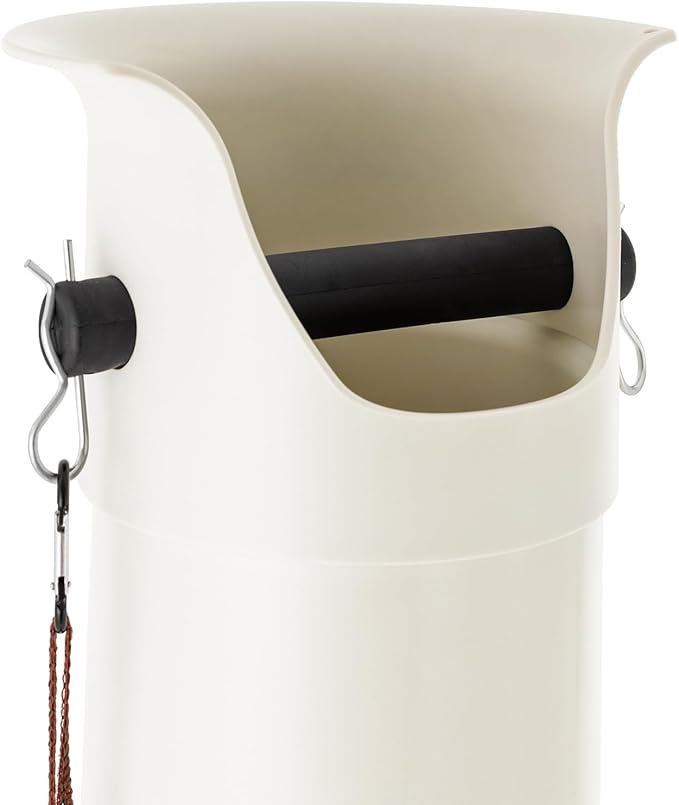 Professional Coffee Knock Box – Large Capacity, Durable Heat-Resistant Espresso Grounds Bin with Quiet Knock Bar, Detachable Lid & Stable Base for Home, Café, Barista