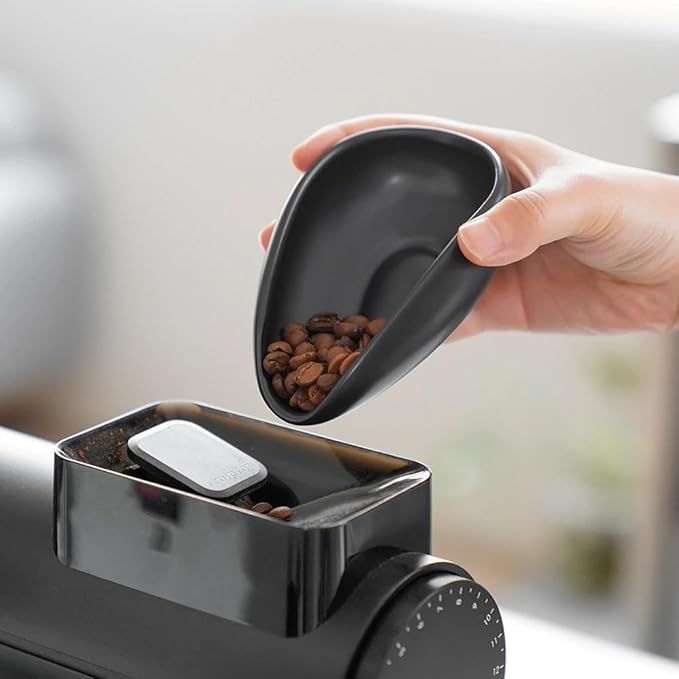 watchget Upgraded 30g Ceramic Coffee Dosing Cup & Tea Storage Tray, Single Dose Measuring Container for Coffee Beans & Loose Leaf Tea Dosing Vessel, Black