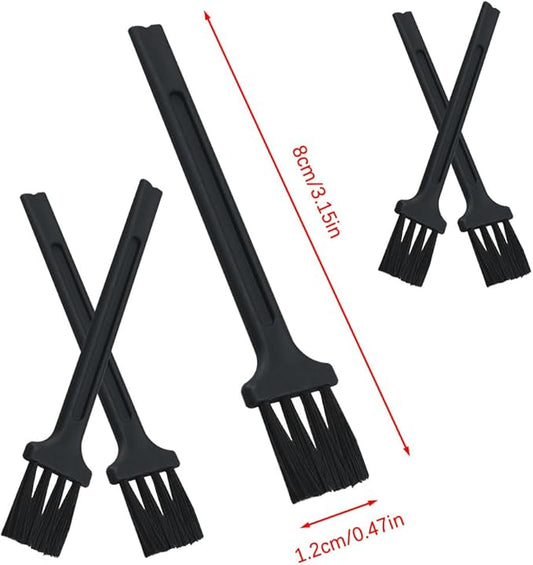 10PCS Plastic Cleaning Brush 8cm/3.15in Keyboard Brush Chain Small Brush For Powder Residue Object Coffee Machine Cleaning PCB Board Spice Grinder Food Processor Cleaning Brush Black
