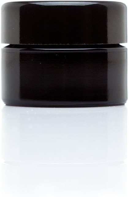 Infinity Jars Classic Black Glass Jar 15 ml (0.5 fl oz) Ultraviolet Airtight Smell Proof, Refillable Screw Top Container for Long-Term Storage of Coffee, Spices, Tea, Dried Goods, Kitchen Jar