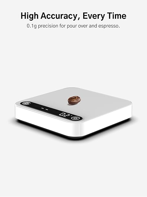 Coffee Brewing Control System – Coffee TDS Refractometer and Digital Scale with Timer, 0.02% Precision, 0.1g Resolution, Smart App, Rechargeable, Ideal for Pour Over and Espresso