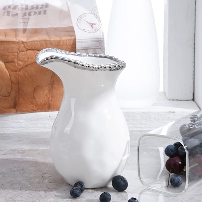 Pampa Bay Creamer or Pitcher (White and Silver)