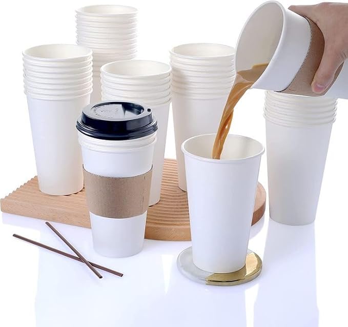 Paper Cups 4 oz 1000 Pack for Coffee & Espresso | Bulk 1000 Count for Home, Office, Restaurants & Parties | Recyclable Disposable 4 Ounce To-Go Cups for Hot Drinks