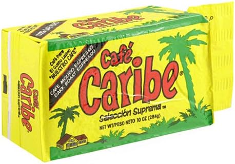 Cafe Caribe Dark Roast Espresso Coffee, 10-Ounce Bricks (Pack of 6)