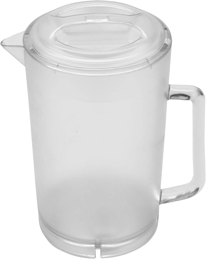 G.E.T. P-3064-1-CL 64 oz. Clear Plastic Pitcher with lid, Dishwasher Safe, Break Resistant, for Indoor and Outdoor Entertaining, (Pack of 12)