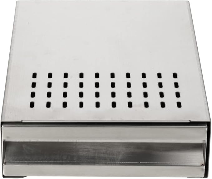 Restaurantware Restpresso 13.5 x 9.75 x 3.75 Inch Espresso Knock Box 1 Vented Coffee Knock Box - Detachable Drawer Silicone Knock Bar Silver Stainless Steel Coffee Grounds Knock Box Durable