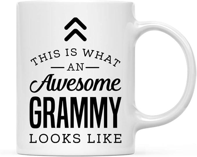 Andaz Press 11oz. Ceramic Coffee Tea Mug Thank You Gift, This is What an Awesome Grammy Looks Like, 1-Pack, Birthday Christmas Gift Ideas Coworker Him Her, Includes Gift Box