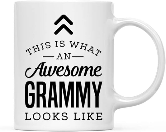Andaz Press 11oz. Ceramic Coffee Tea Mug Thank You Gift, This is What an Awesome Grammy Looks Like, 1-Pack, Birthday Christmas Gift Ideas Coworker Him Her, Includes Gift Box