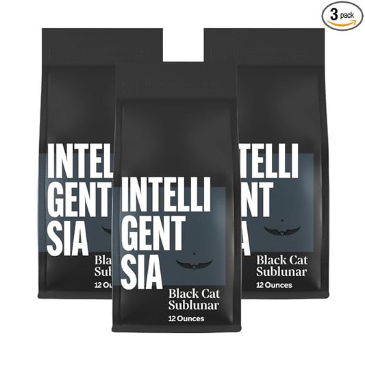 Intelligentsia Coffee, Dark Roast Whole Bean Coffee - Black Cat Sublunar Espresso 36 Ounces (3 Bags of 12 Ounces)
