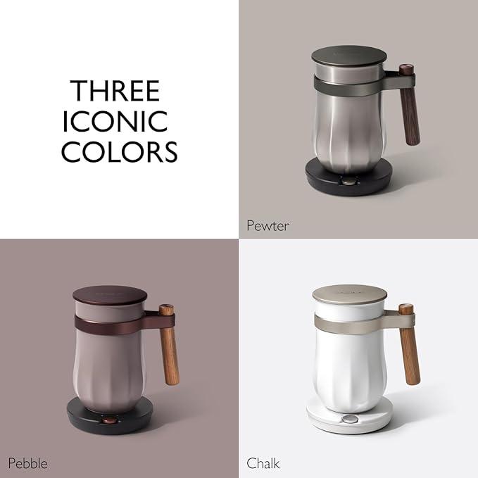 Hot & Cold Drinking Chocolate System - The ALL-NEW Velvetiser from Hotel Chocolat - Kit includes hot chocolate maker, 10 serving taster box, mug and glass - Pewter Edition