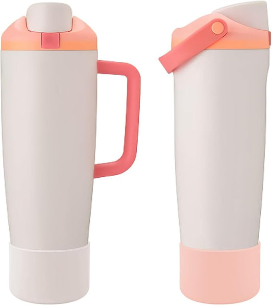 2PCS Silicone Boot Compatible with Owala 30oz & 40oz FreeSip Sway Bottles & Tumblers, Protective Anti-Slip Bottom Cover Sleeve for Freesip Sway Tumbler