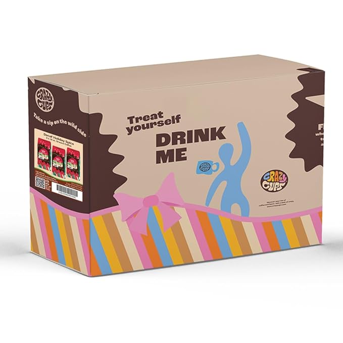Crazy Cups Flavored Ground Holiday Spice Coffee - 10 Oz Bags (Pack of 3) - Brew Hot or Iced