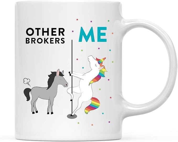 Andaz Press Funny Quirky 11oz. Ceramic Coffee Tea Mug, Thank You Gift, Horse Unicorn, 1-Pack, Birthday Ideas