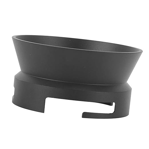 Black Coffee Dosing Funnel Ring, Aluminum Alloy Coffee Machine Accessories, 54mm Handle Dosing Funnel with Snap Design, Tight Sealing for Espresso Machines, for Home Office
