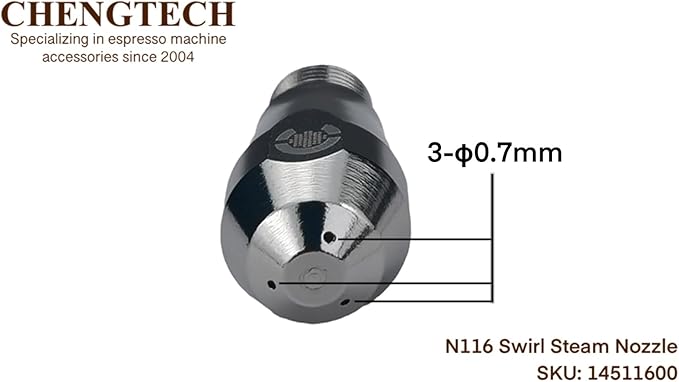 Stainless Steel Steam Nozzle Compatible with DLG EC885/9155/9255/9355/9555/9665/9865, SMEG & EUPA Coffee Machine