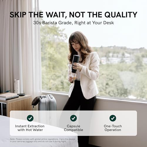 OutIn Nano Portable Electric Espresso Machine with Fino Portable Electric Coffee Grinder, White & Red