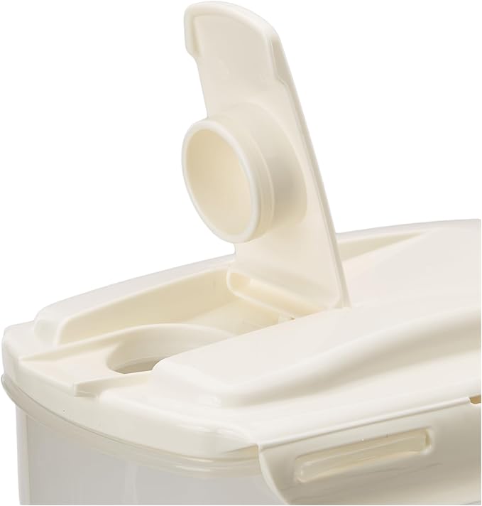 LocknLock Aqua Fridge Door Water Jug with Handle BPA Free Plastic Pitcher with Flip Top Lid Perfect for Making Teas and Juices, 3 Quarts, Ivory