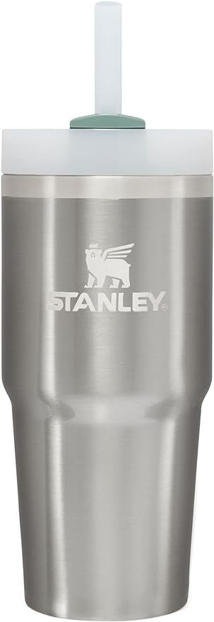 STANLEY Quencher H2.0 Tumbler with Straw 14 oz | Flowstate 3-Position Lid | Cup Holder Compatible for Travel | Insulated Stainless Steel Cup | BPA-Free | Stainless Steel Shale