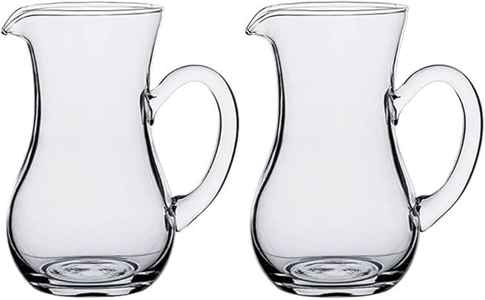 2pcs Glass Creamer Pitcher Sauce Serving Pitcher Milk Creamer Jug,300ml