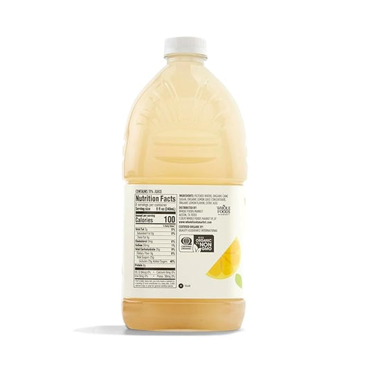 365 by Whole Foods Market, Organic Lemonade, 64 Fl Oz (Pack of 4)