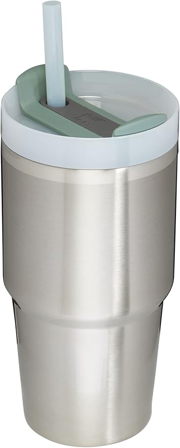 STANLEY Quencher H2.0 Tumbler with Straw 20 oz | Flowstate 3-Position Lid | Cup Holder Compatible for Travel | Insulated Stainless Steel Cup | BPA-Free | Stainless Steel Shale