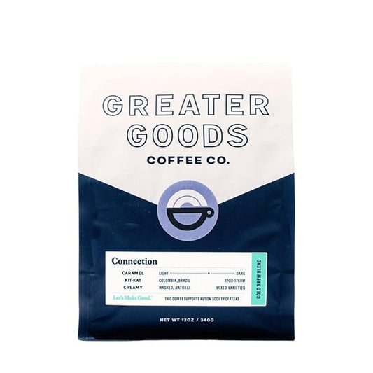 Connection - Cold Brew Blend - Roasted by Greater Goods Coffee Co. - Whole Bean Coffee - 2 Pound Bag