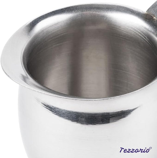 Betolla 5 oz Stainless Steel Bell Creamer – Bell-Shaped Mini Pitchers for Serving Cream, Milk, Syrups & More