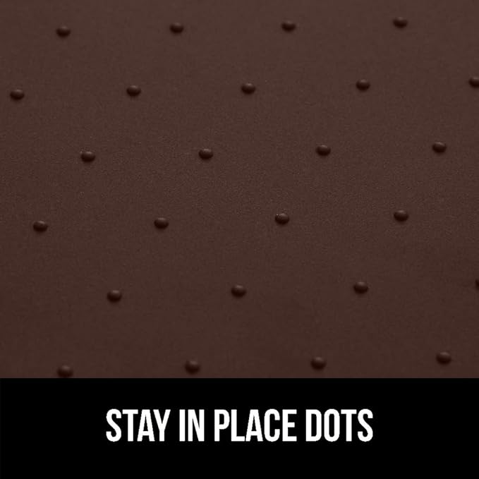 GORILLA GRIP Silicone Coffee Mat, Espresso Machine Bar Accessories, Keep Kitchen Counters Clean, Stays in Place, Waterproof and Heat Resistant Dish Drying Mats, Home Decor Essentials, 10x14, Brown