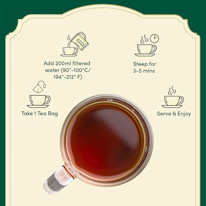 VAHDAM, Assorted Black Tea Bags Sampler (5 Flavors, 20 Ecofriendly Pyramid Tea bags) I Valentines Day Gifts for Him & Her | Assam and Darjeeling Teas | Gluten Free & Non GMO