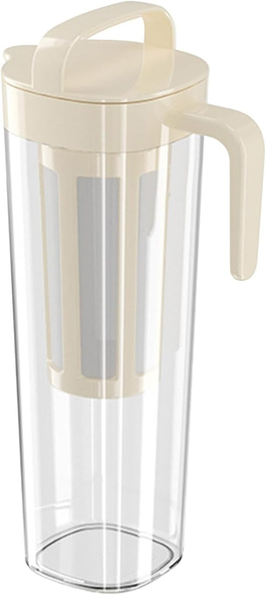 Iced Coffee Maker, Portable Refrigerator Water Bottle, Airtight Cold Brew Iced Coffee Maker Pitcher and Tea Infuser with Spout, Cold Brew Coffee Maker for Home, Cafe, Apartment, Dormitory (B)