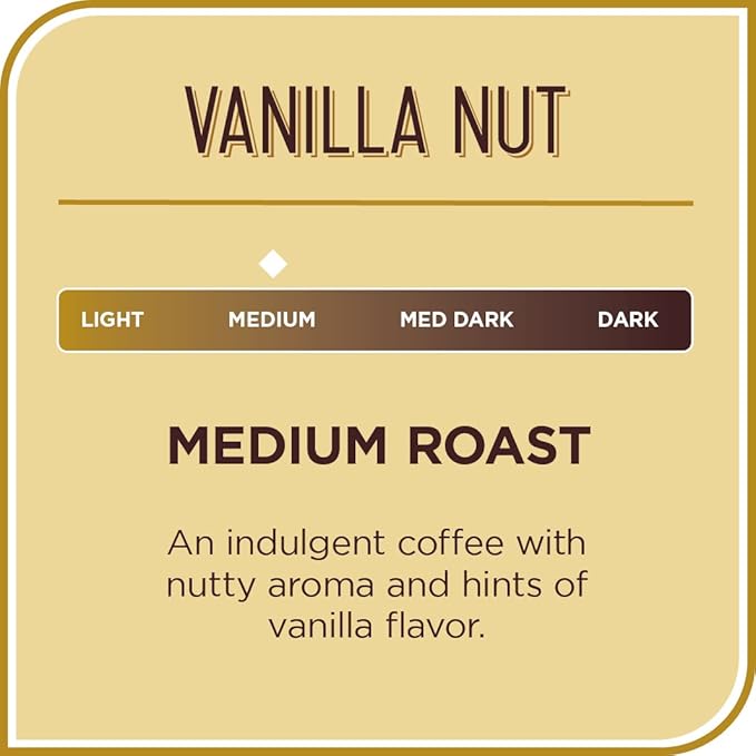 Don Francisco's Premium Vanilla Nut Ground Flavored Coffee: Rich, Aromatic 100% Arabica Beans - Family Crafted for a Delightful Morning Brew (12 oz Can) (Pack of 2)
