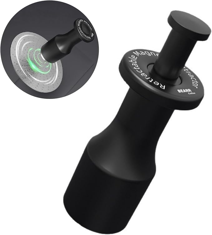 Coffee Puck Screen Magnet Tool with Adjustable Magnetic Suction for Espresso Machines, Aluminum Alloy