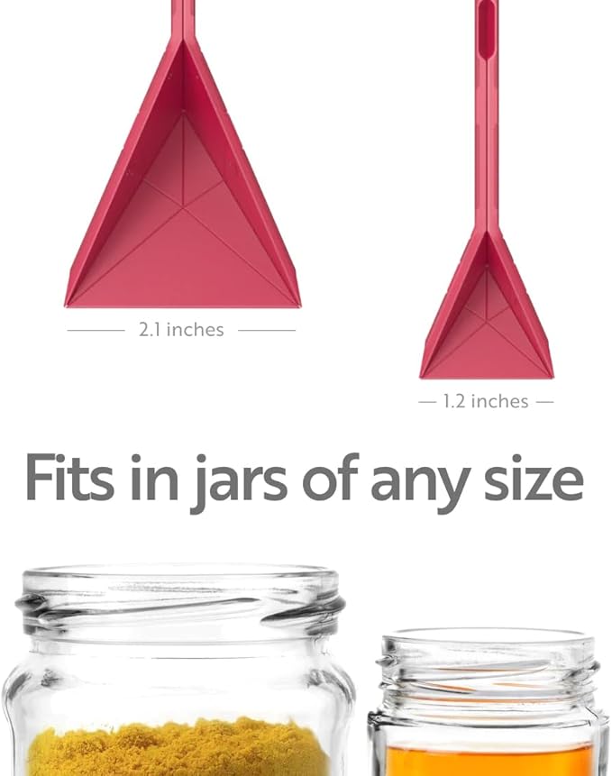 POLYGONS - Original Flat 3-in-1 Folding Measuring Spoons | 2 Spoons fold into 6 Sizes | Magnetic | DuraBend Tech lasts 100k+ folds | LeakProof for Wet & Dry | Gift Packaging | Baking/Cooking (White)