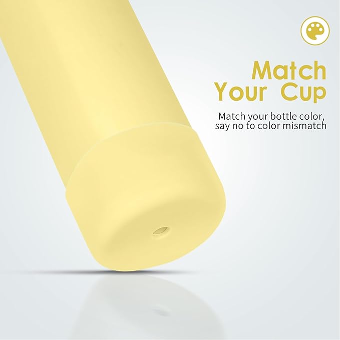 2PCS Silicone Water Bottle Boot, Compatible with Owala 24oz 32oz 40oz, Protective Anti-Scratch & Anti-Dent No Noise Sleeve Cover for FreeSip/Twist/Flip Water Bottles (Sunny Daze, 24oz)