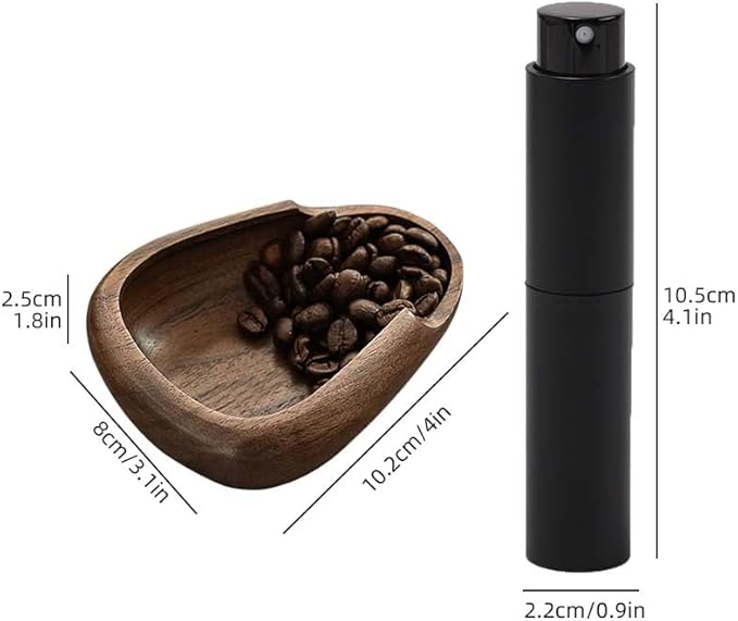 Coffee Bean Dosing Cup and Spray Bottle Kit for espresso enthusiasts, Coffee Bar Accessories, Measuring Tray for Coffee/Tea ﻿