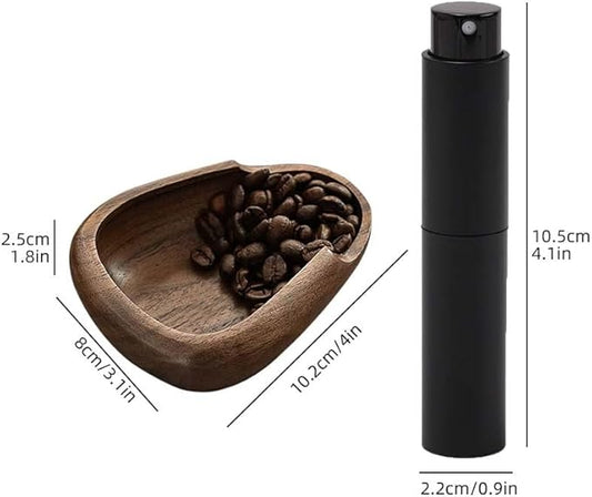Coffee Bean Dosing Cup and Spray Bottle Kit for espresso enthusiasts, Coffee Bar Accessories, Measuring Tray for Coffee/Tea ﻿