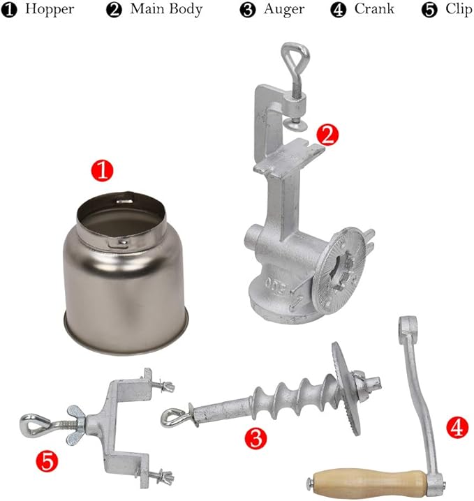 Manual Grain Grinder, Hand Cranking Small Grain Mill, Manual Grinder For Corn, Rice, Soybeans, Pepper, Chickpeas, Cast Iron Wheat Grinder For Domestic Use