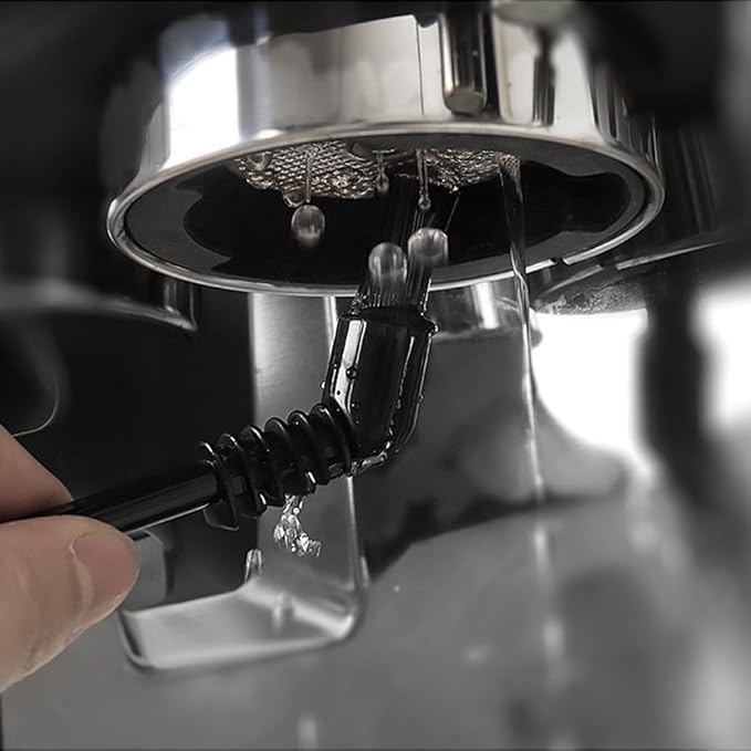 Cleaning Brush for Coffee Grinder and Espresso Machine, Nylon Bristle Group Head Cleaner Tool for Coffee Maker, Milk Frother, Black