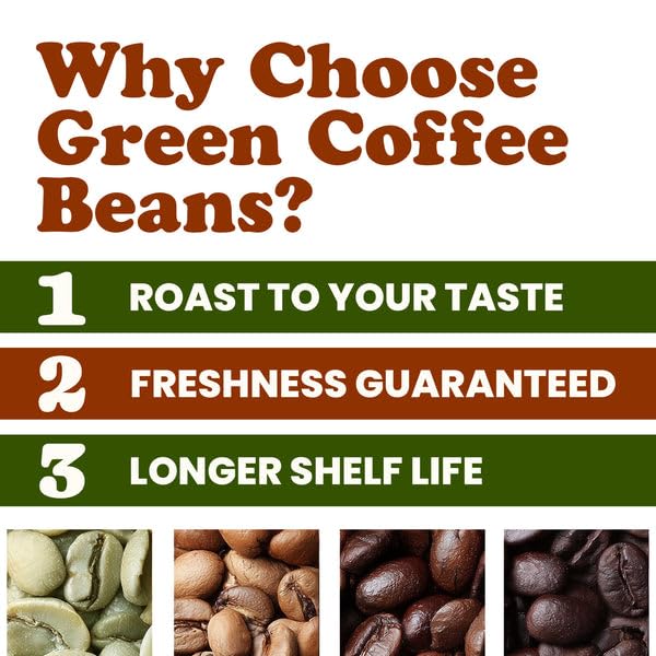 Food to Live Organic Nicaragua Arabica Green Coffee Beans, 5 Pounds – Whole, Unroasted, Washed Bean. Fresh Crop. No-GMO, Vegan, Bulk