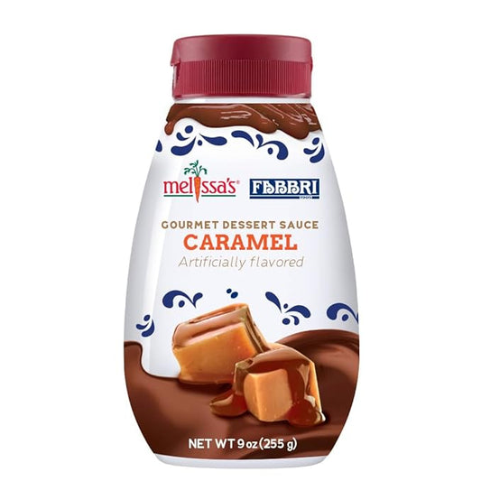 Fabbri Gourmet Dessert Sauce, Caramel flavor, Flavoring sauce for Ice Cream, Desserts and hot and cold Beverages, Made in Italy, 7.9oz bottle (Caramel)
