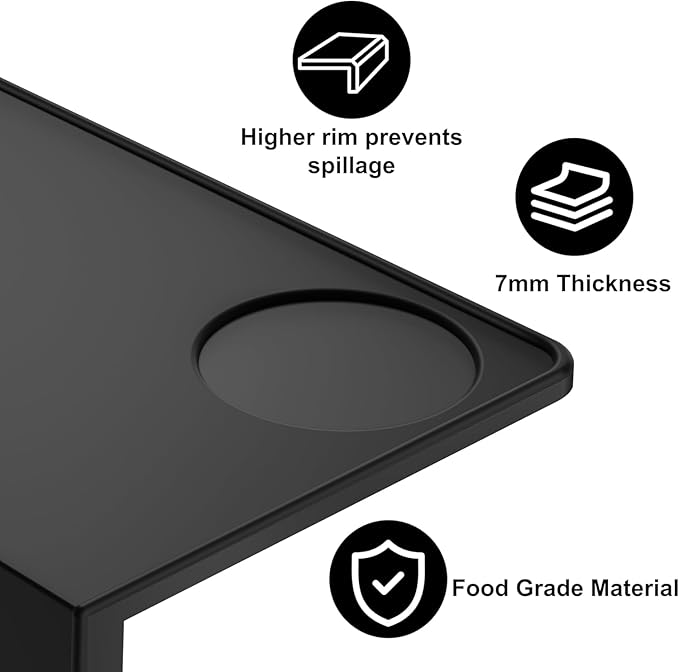 Espresso Tamping Mat Silicone – Non-Slip Coffee Tamper Mat for Espresso Machine & Countertop | Barista Tamping Station Pad, Protective Espresso Mat for Home & Café