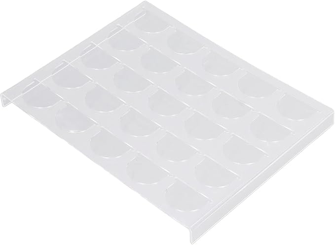 Yosoo Health Gear Coffee Capsule Holder 25 Capsules Coffee Pod Drawer Organizer, Transparent Flat Countertop Coffee Pod Holder Drawer Holder Sturdy Plastic Coffee Pod Organizer Tray for Drawer