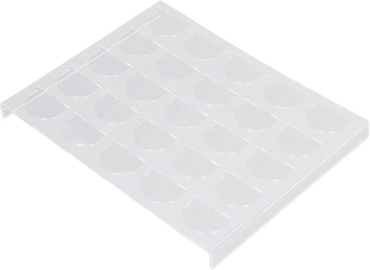 Yosoo Health Gear Coffee Capsule Holder 25 Capsules Coffee Pod Drawer Organizer, Transparent Flat Countertop Coffee Pod Holder Drawer Holder Sturdy Plastic Coffee Pod Organizer Tray for Drawer