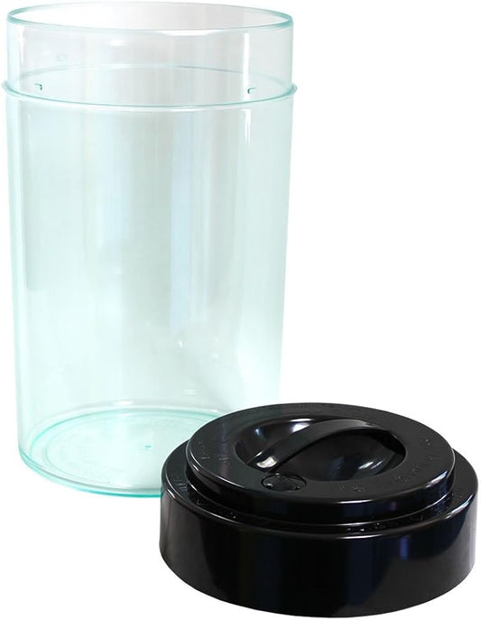 Tightvac EverythingVac Bulk Dry Goods Storage Container, 5 Pounds Plus, Clear Body/Black Cap