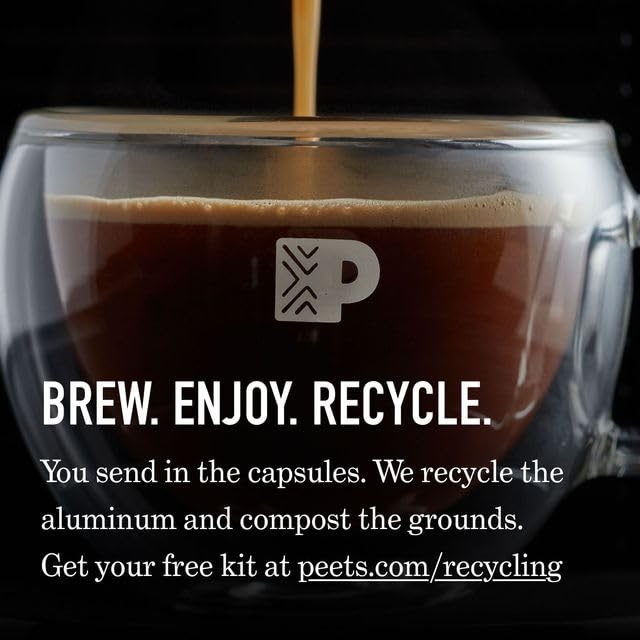 Peet's Coffee, Medium Roast Espresso Capsules, Compatible with Nespresso Original Machine, 100% Arabica Coffee - Ricchezza Intensity 8, 50 Count (5 Boxes of 10 Espresso Capsules)