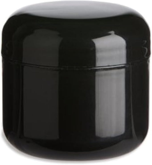 Nakpunar 12 Pcs, 4 Oz Black Double Wall Plastic Jars with Dome Lid