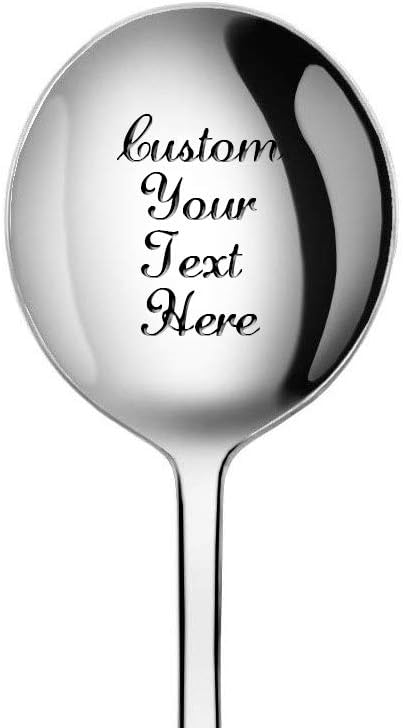 Custom Personalized Engraved Spoon - Your Idea, Text, Message in Stainless Steel - Unique Gift for Best Friend, Lover, Parent, Child (Tea Spoon)